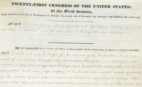 The Indian Removal Act Is on View at the National Archives for the First Time