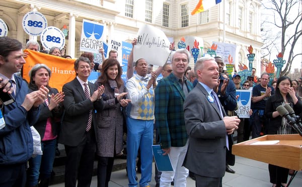 A Rally at New York City Hall Calls on Trump to Fund the Arts
