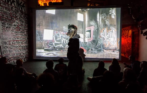 A Punk Take on The Wizard of Oz Screens in a Massive Graffiti Installation