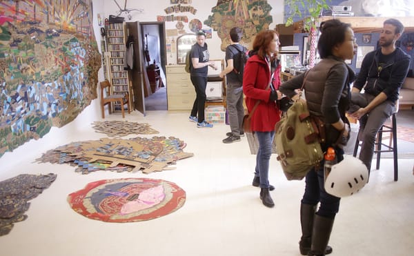 Andy Barrett's Studio during GOS 2016 (photo by Ben Shirai, courtesy Greenpoint Open Studios)