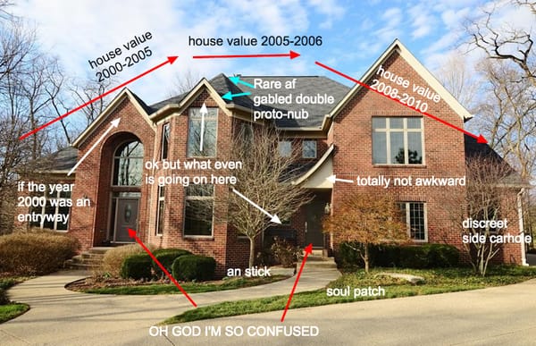The Worst McMansion Sins, From Useless Pilasters to Hellish Transom Windows