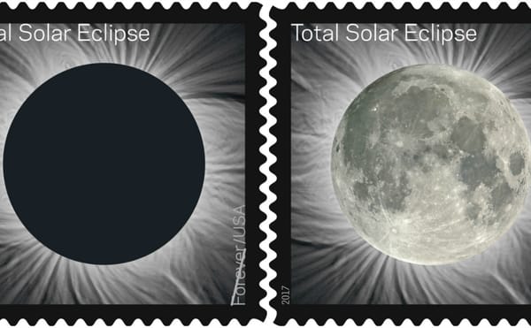 Reveal the Bright Side of the Moon with a Heat-Activated Solar Eclipse Stamp
