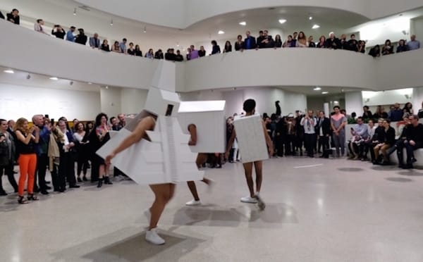 An Irreverent Performance of Naked Dancers Dressed as Iconic Buildings