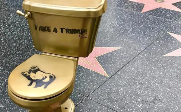 Guerrilla Golden Toilets Across the US Invite You to "Take a Trump!"