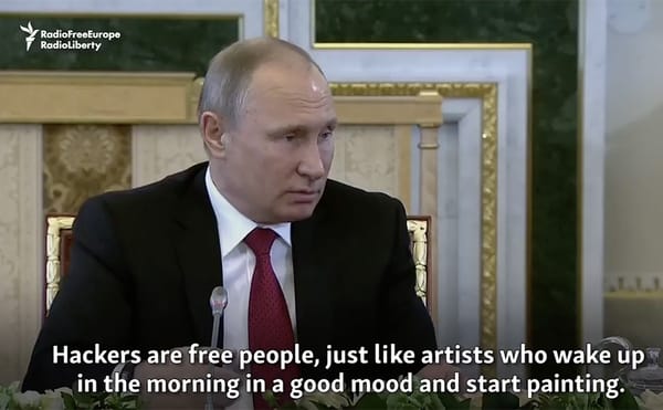Putin Says Hackers Are Like Artists "Who Wake Up in the Morning in a Good Mood and Start Painting"