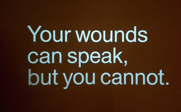 Still from a presentation by Abounaddara at the New School (courtesy Abounaddara)