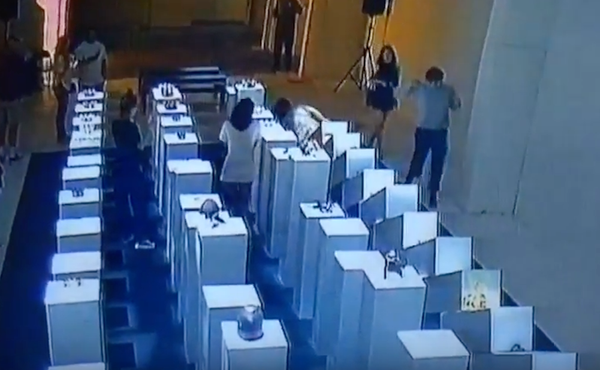 Posing for Photo, Gallery Visitor Topples Row of Pedestals Like Dominos [UPDATED]