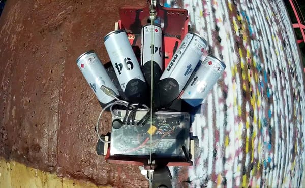 New Spray-painting Robot Creates 98-Foot-Tall Mural in Estonia