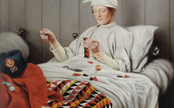 The Wartime Quilts Made by Men from Military Uniforms