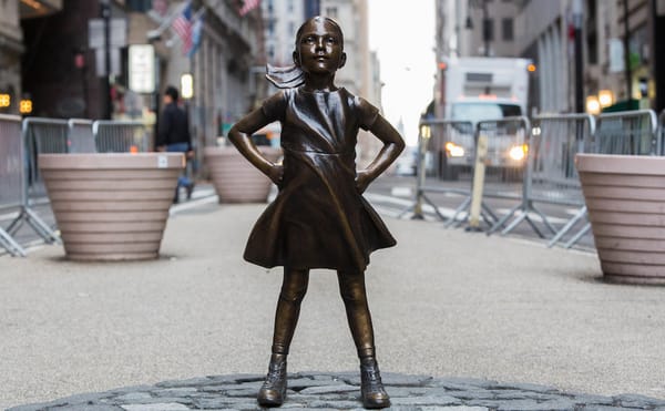 Kristen Visbal’s “Fearless Girl” (photo by Anthony Quintano/Flickr)