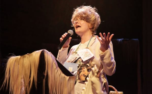 Karen Finley's "The Expanded Unicorn Gratitude Mystery," a Fantastical Look at the Political Landscape