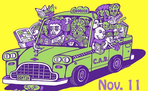 (artwork by Killer Acid, courtesy Comic Arts Brooklyn, via Facebook)