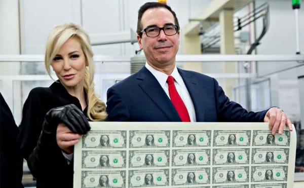 Steve Mnuchin’s Photos with Dollar Bills Are Everything That’s Wrong with the World