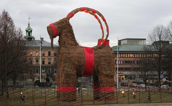 This Colossal Goat Sculpture Is a Swedish Tradition, and Almost Every Year It Goes Up in Flames
