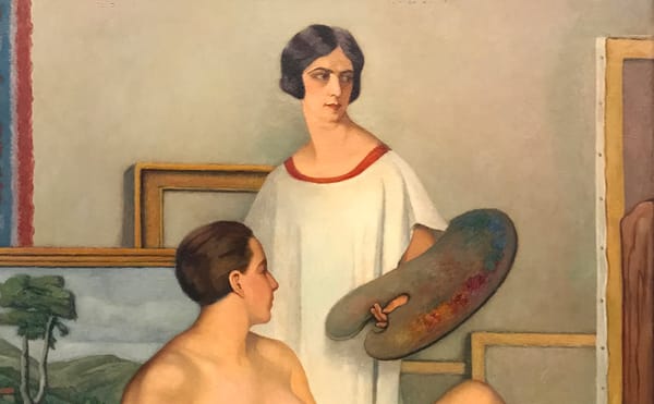 Laure Garcin, "L'Atelier" ("The Studio," 1930), Musée Calvet, Avignon, France (photo by the author for Hyperallergic)