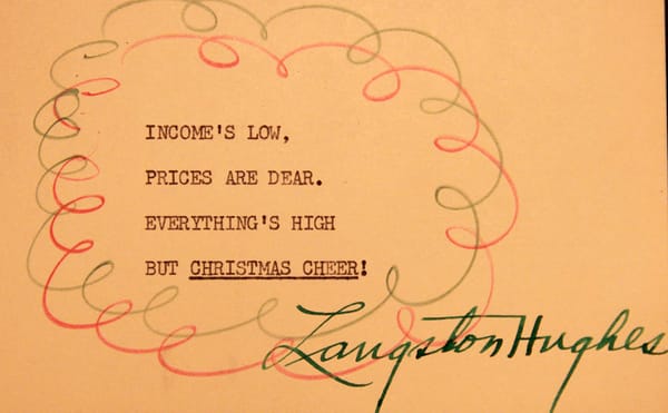 Christmas Cheer from a Lean Year: The 1950 Holiday Cards of Langston Hughes