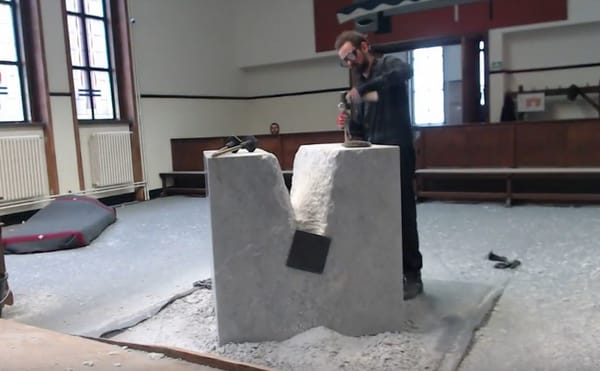 An Artist Is Rescued After Chaining Himself to a Marble Block for 19 Days