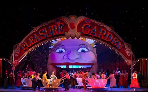 A scene from Act II of Mozart's Così fan tutte (photo by Marty Sohl, courtesy the Metropolitan Opera)