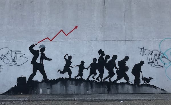 One of the new Banksy murals in Midwood, Brooklyn