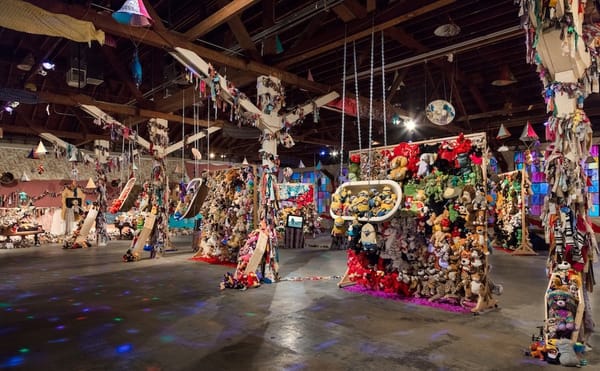 Charlemagne Palestine, CCORNUUOORPHANOSSCCOPIAEE AANORPHANSSHHORNOFFPLENTYYY exhibition view at 356 Mission, Los Angeles, 201