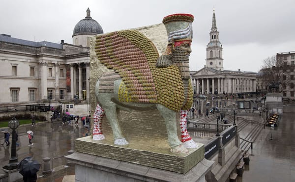 Michael Rakowitz, "The Invisible Enemy Should Not Exist" (2018), on Trafalgar Square's Fourth Plinth (photo © Gautier DeBlond