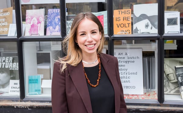 Sonel Breslav, Printed Matter's new Director of Fairs and Editions (photo by Azikiwe Mohammed, courtesy Printed Matter)