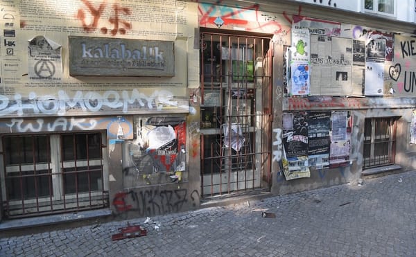 The exterior of the anarchist library Kalabal!K in Berlin (photo courtesy Kalabal!K)