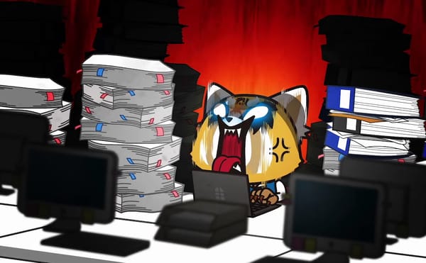 A scene from Aggretsuko