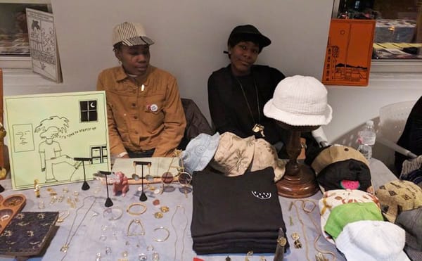 The L'Enchanteur table by Soull &amp; Dynasty Ogun at the 2017 Brown Paper Zine &amp; Small Press Fair (all images courtesy t