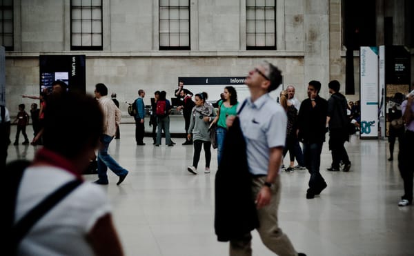 Visitors at the British Museum (photo by Mark Ramsay, via Flickr)