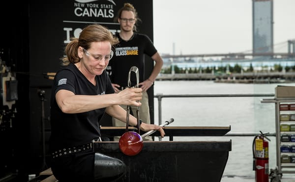 A Floating Glass Art Studio’s Four-Month Journey Around New York State