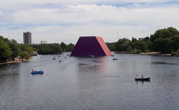 Encountering Christo’s Massive Sculpture on the Serpentine Lake