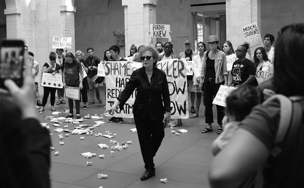 Nan Goldin and P.A.I.N. Sackler Protest the Opioid Crisis at Harvard's Sackler Museum