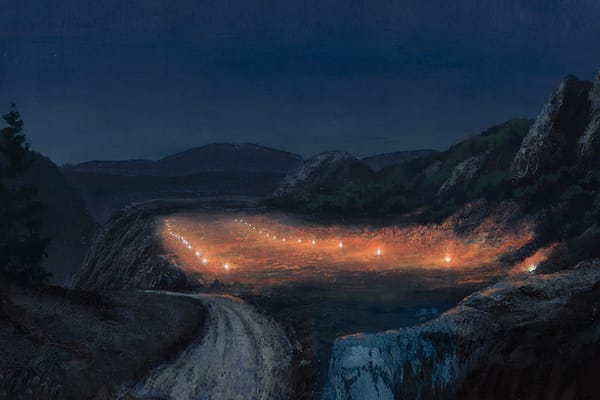 Stephen Hannock, “Rapid City Nocturne” (Mass MoCA #290), (2018)