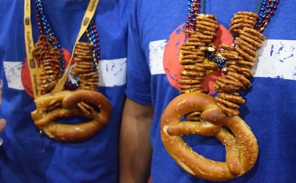 A Beer Festival Inspires Visitors to Craft Inventive Pretzel Necklaces as Snacks