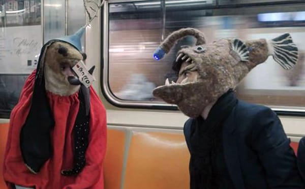 A Demonic Fowl Inspired by Hieronymus Bosch Came to Life on the New York City Subway