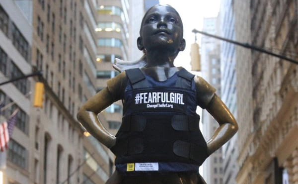 Ahead of Midterm Elections, Wall Street's "Fearless Girl" Dons a Bulletproof Vest