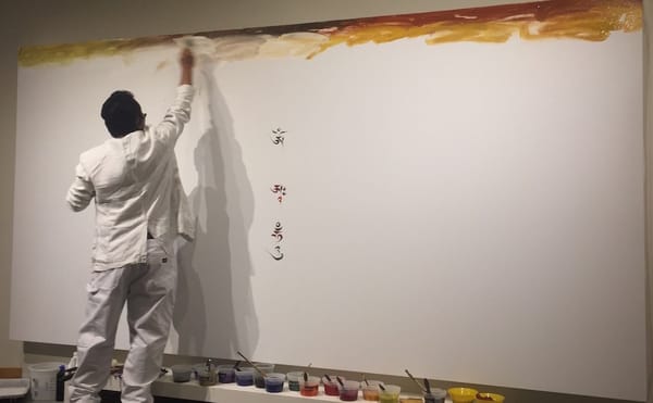 Spellbound by a Live Painting Performance on Election Night