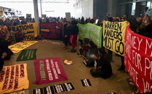 Activists Protest at Whitney Museum, Demanding Vice Chairman and Owner of Tear Gas Manufacturer “Must Go”