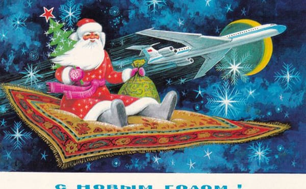Vintage “Soviet Santa” Postcards Were Propaganda for the Space Race