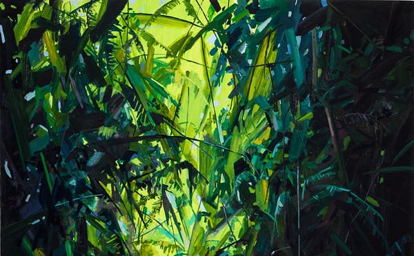 Claire Sherman's Leafy Canvases