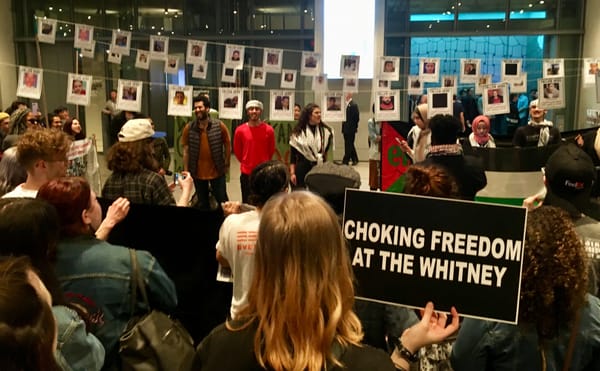 A Heated Fifth Week of Protest at the Whitney Museum Centers Palestinian Liberation