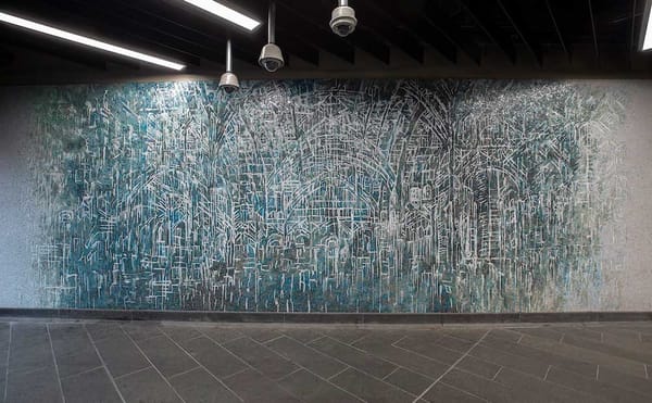 The Arches of Old Penn Station Return in Diana Al-Hadid's Subway Mosaics