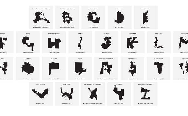 Maps of Gerrymandered Districts Are Turned Into a Typeface
