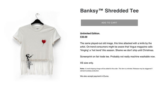 Buy a Banksy Online, Weird Restrictions Apply