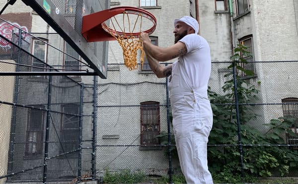 An Artist Is Installing Hundreds of Golden Nets on Community Basketball Courts