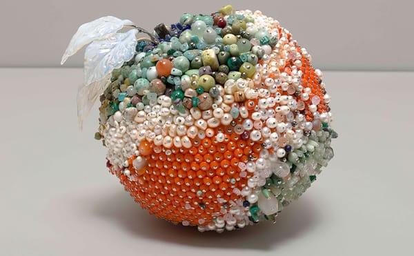 Thousands of Gemstones and Beads Went Into These Moldy Fruit Sculptures
