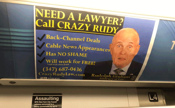 Guerrilla NYC Subway Ads Mock Trump, Giuliani, and Fox News Hosts