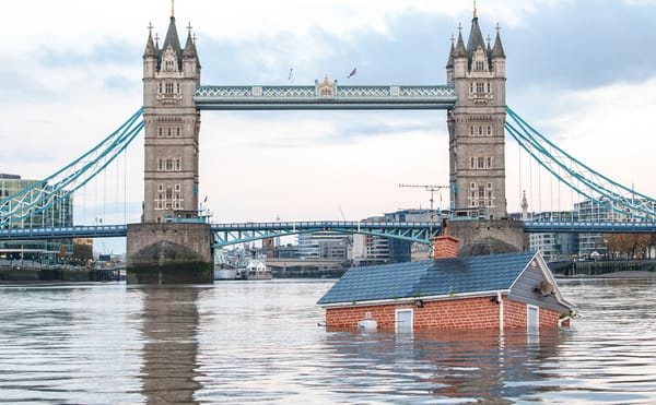 Extinction Rebellion Sends a Sinking Home Along the River Thames, Warning of Climate Disaster
