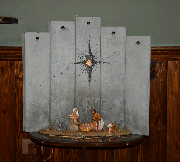 Banksy Unveils a Political Interpretation of the Nativity Scene in Bethlehem